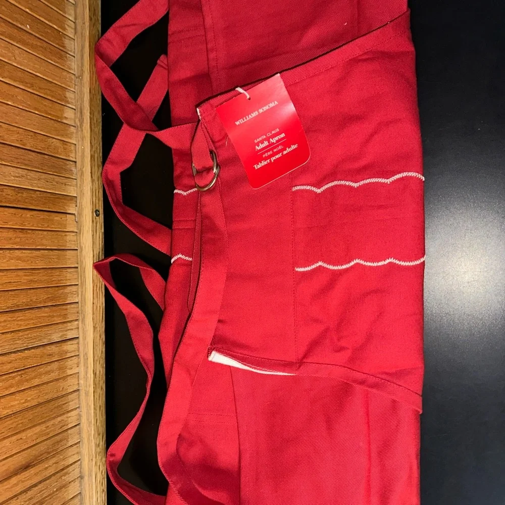 Williams Sonoma Red and White Santa Apron